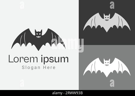 Silhouette Vector Bat Illustrazione Vettoriale