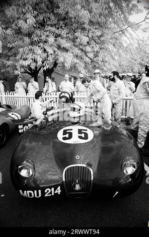 1952 Jaguar C-TYPE guidata da Chris Ward / Nigel Webb nella gara del Freddie March Memorial Trophy al Goodwood Revival Meeting del 10 settembre 2023 in C Foto Stock