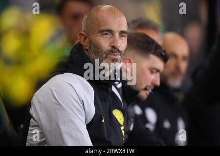 Manager di Leicester City, Enzo Maresca - Norwich City / Leicester City, Sky Bet Championship, Carrow Road, Norwich, Regno Unito - 20 settembre 2023 solo per uso editoriale - si applicano restrizioni DataCo Foto Stock