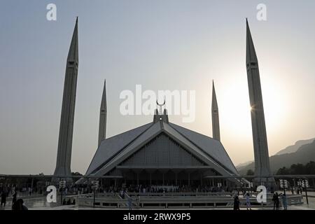 Moschea Faysal a Islamabad in Pakistan Foto Stock