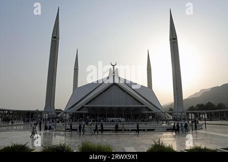 Moschea Faysal a Islamabad in Pakistan Foto Stock