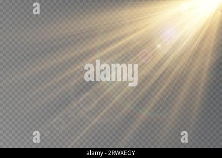 Vettore di luce solare trasparente speciale lente flare effetto di luce. Illustrazione Vettoriale