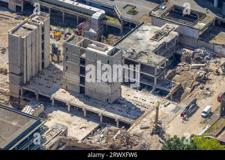 Vista aerea, RUB Ruhr-Universität Bochum, sostituzione cantiere nuovo edificio NA, Querenburg, Bochum, regione della Ruhr, Renania settentrionale-Vestfalia, tedesco Foto Stock