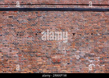 Wall of Kanemori Red Brick Warehouse, attrazione turistica di Hakodate Foto Stock