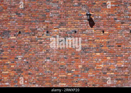 Wall of Kanemori Red Brick Warehouse, attrazione turistica di Hakodate Foto Stock