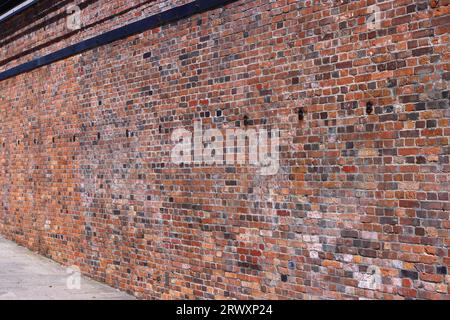 Wall of Kanemori Red Brick Warehouse, attrazione turistica di Hakodate Foto Stock