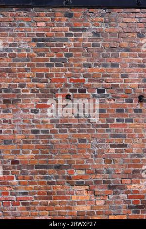 Wall of Kanemori Red Brick Warehouse, attrazione turistica di Hakodate Foto Stock