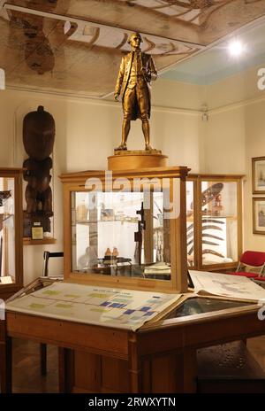 Whitby Museum, un museo indipendente vittoriano ricco di affascinanti collezioni di fossili locali, storia naturale, modellini di navi e molto altro, Regno Unito Foto Stock