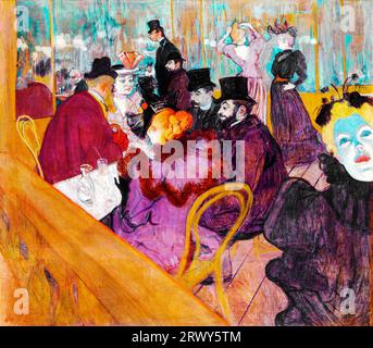 Al Moulin Rouge dipinto in alta risoluzione di Henri de Toulouse-Lautrec. Originale dall'Art Institute of Chicago. Foto Stock