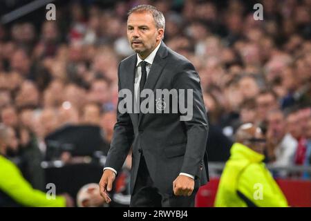 Amsterdam, Pays Bas. 21 settembre 2023. Maurice STEIJN di Amsterdam durante la partita di calcio di UEFA League Europa, gruppo B tra l'Ajax Amsterdam e l'Olympique de Marseille il 21 settembre 2023 allo stadio Johan Cruijff Arena di Amsterdam, Paesi Bassi - foto Matthieu Mirville/DPPI Credit: DPPI Media/Alamy Live News Foto Stock