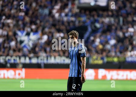 Bergamo, 21 settembre 2023. Giorgio Scalvini (Atalanta a.C.) durante la partita di Europa League tra Atalanta e Rakow Czestochowa allo Stadio Gewiss il 21 settembre 2023 a Bergamo. Crediti: Stefano Nicoli/Speed Media/Alamy Live News Foto Stock