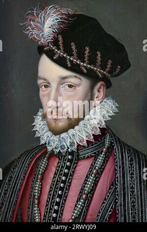 Carlo IX (1550 – 1574) re di Francia dal 1560 al 1574. Foto Stock