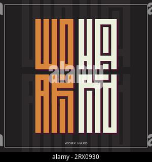 Non rinunciate mai al vettore di sfondo di testo ispiratore, la tipografia non rinunciate mai all'illustrazione vettoriale per post sui social media o per indossare magliette Illustrazione Vettoriale