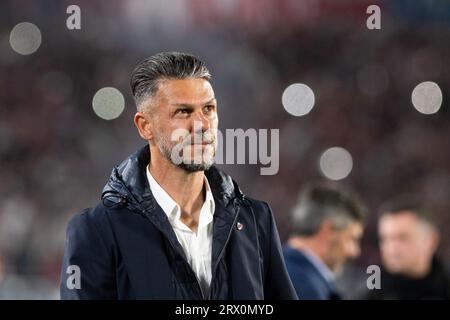 Buenos Aires, Argentina. 21 settembre 2023. Martin Demichelis del River Plate visto durante una partita tra River Plate e Atletico Tucuman come parte del gruppo A della Copa de la Liga Profesional 2023 all'Estadio Mas Monumental Antonio Vespucio liberti. Punteggio finale: River Plate 1:0 Atletico Tucuman credito: SOPA Images Limited/Alamy Live News Foto Stock