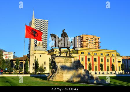 Piazza Skanderbeg, Tirana, Albania Foto Stock