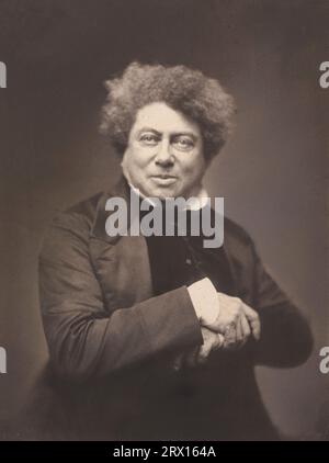 Alexandre Dumas pere, 1802 – 1870, romanziere e drammaturgo francese, Fotografia di Nadar, 1855 Foto Stock