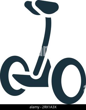 Icona Segway. Semplice cartello monocromatico della collezione per il trasporto. Icona Segway per logo, modelli, Web design e infografiche. Illustrazione Vettoriale