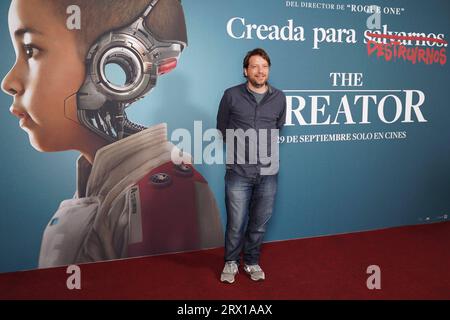 Madrid, Spagna. 22 settembre 2023. Gareth Edward presenta il Creatore a Madrid Credit: CORDON PRESS/Alamy Live News Foto Stock