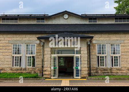 Stazione di Biei, Hokkaido, Giappone Foto Stock