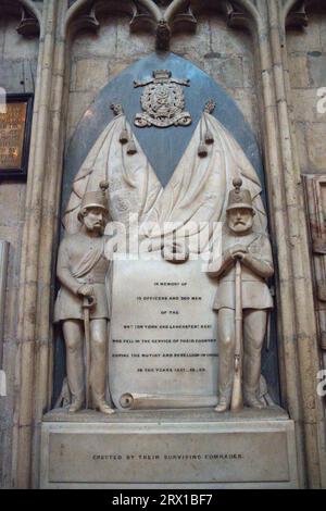 Memoriale del reggimento di Lancaster, cattedrale di York. Foto Stock