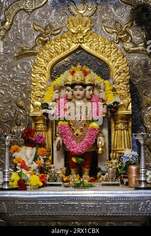 21 settembre 2023, Pune, Maharashtra, India, lo Shri Datta Mandir è il primo tempio del Signore Dattatreya, costruito 100 anni fa a Pune, India. Vicino al Foto Stock