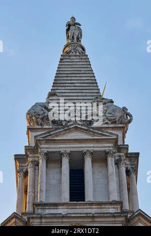 St George's Church Bloomsbury, vista su bloomsbury Foto Stock