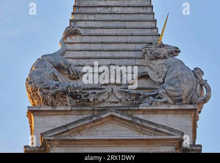 St George's Church Bloomsbury, vista su bloomsbury Foto Stock