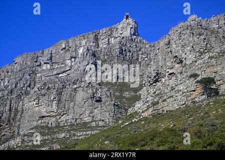 Funivia, funivia su Table Mountain, città del Capo, Provincia del Capo Occidentale, Sud Africa Foto Stock