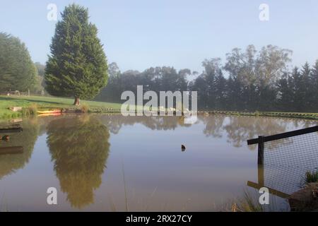 A casa nella fattoria, Kangaroo Ground, Vic, Australia Foto Stock