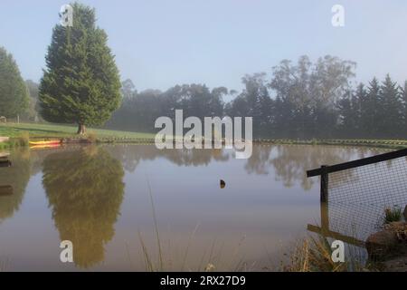 A casa nella fattoria, Kangaroo Ground, Vic, Australia Foto Stock