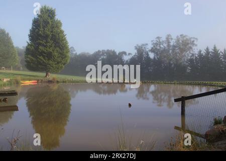 A casa nella fattoria, Kangaroo Ground, Vic, Australia Foto Stock