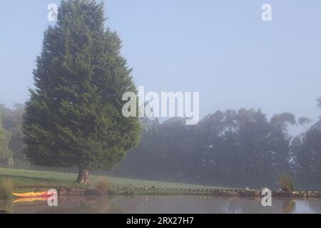 A casa nella fattoria, Kangaroo Ground, Vic, Australia Foto Stock