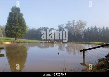 A casa nella fattoria, Kangaroo Ground, Vic, Australia Foto Stock