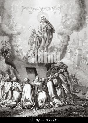 L'assunzione della Vergine Maria. Illustrazione per la vita di nostro Signore Gesù Cristo scritta dai quattro evangelisti, 1853 Foto Stock