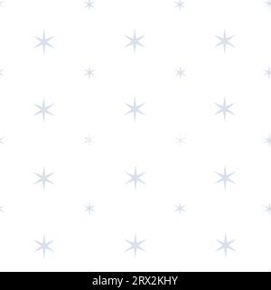 Motivo senza cuciture con stelle. Motivo festivo con stelle su sfondo bianco. Stampa su tessuti, abbigliamento, carta da imballaggio Illustrazione Vettoriale