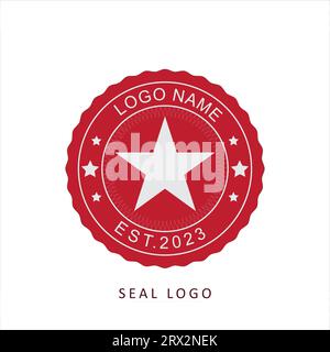 logo seal con forma vettoriale. Illustrazione Vettoriale