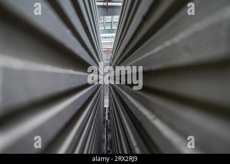 Nuovi materiali edili sulla linea di produzione - pannelli di partizione leggeri, Cina settentrionale Foto Stock