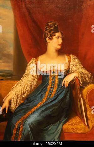 Inghilterra, Londra, Ritratto della Principessa Carlotta del Galles (1796-1817) di George Dawe datato 1817 Foto Stock