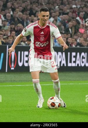 Steven Berghuis dell'Ajax Amsterdam durante la partita di calcio di UEFA League Europa tra l'Ajax Amsterdam e l'Olympique Marsiglia il 21 settembre 2023 allo stadio Amsterdam Arena di Amsterdam, Paesi Bassi - foto Laurent Lairys / DPPI Foto Stock