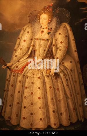 Inghilterra, Londra, Ritratto della regina Elisabetta i (1533-1603) di Marcus Gheeraerts il giovane datato intorno al 1592 Foto Stock