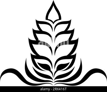 Tatuaggio del grano, illustrazione del tatuaggio, vettore su sfondo bianco. Illustrazione Vettoriale