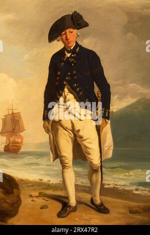 Inghilterra, Londra, Ritratto del capitano Arthur Phillip (1738-1814), governatore di Port Jackson (Sydney) prima colonia penale britannica in Australia da Franci Foto Stock