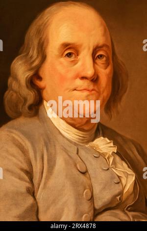 Ritratto di Benjamin Franklin (1706-90) di Unknown Artist datato intorno al 1778 Foto Stock