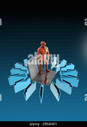 Protezione dei dati, illustrazione concettuale Foto Stock