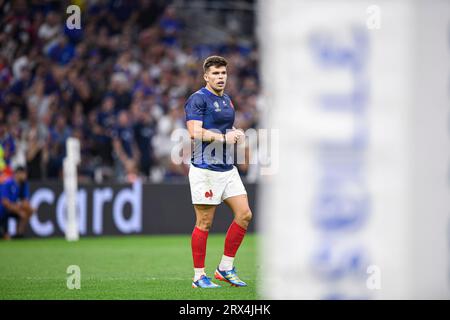 Marsiglia, Francia. 21 settembre 2023. Matthieu Jalibert durante la XV RWC Pool di Rugby union World Cup Una partita tra Francia e Namibia allo Stade Velodrome di Marsiglia, Francia, il 21 settembre 2023. Crediti: Victor Joly/Alamy Live News Foto Stock