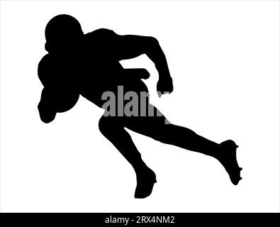 Grafica vettoriale silhouette giocatore di football americano Illustrazione Vettoriale