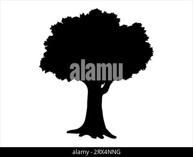 Silhouette vegetale Apple grafica vettoriale sfondo bianco Illustrazione Vettoriale