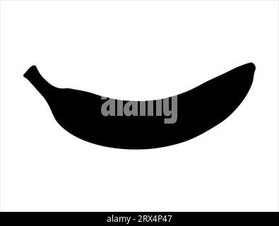 Grafica vettoriale silhouette banana Illustrazione Vettoriale
