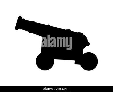 Canon silhouette grafica vettoriale Illustrazione Vettoriale