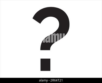 Punto interrogativo silhouette grafica vettoriale sfondo bianco Illustrazione Vettoriale